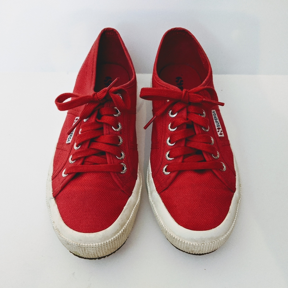 SUPERGA Cotu Classic Red Canvas Shoes Size EU 39